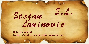 Stefan Laninović vizit kartica